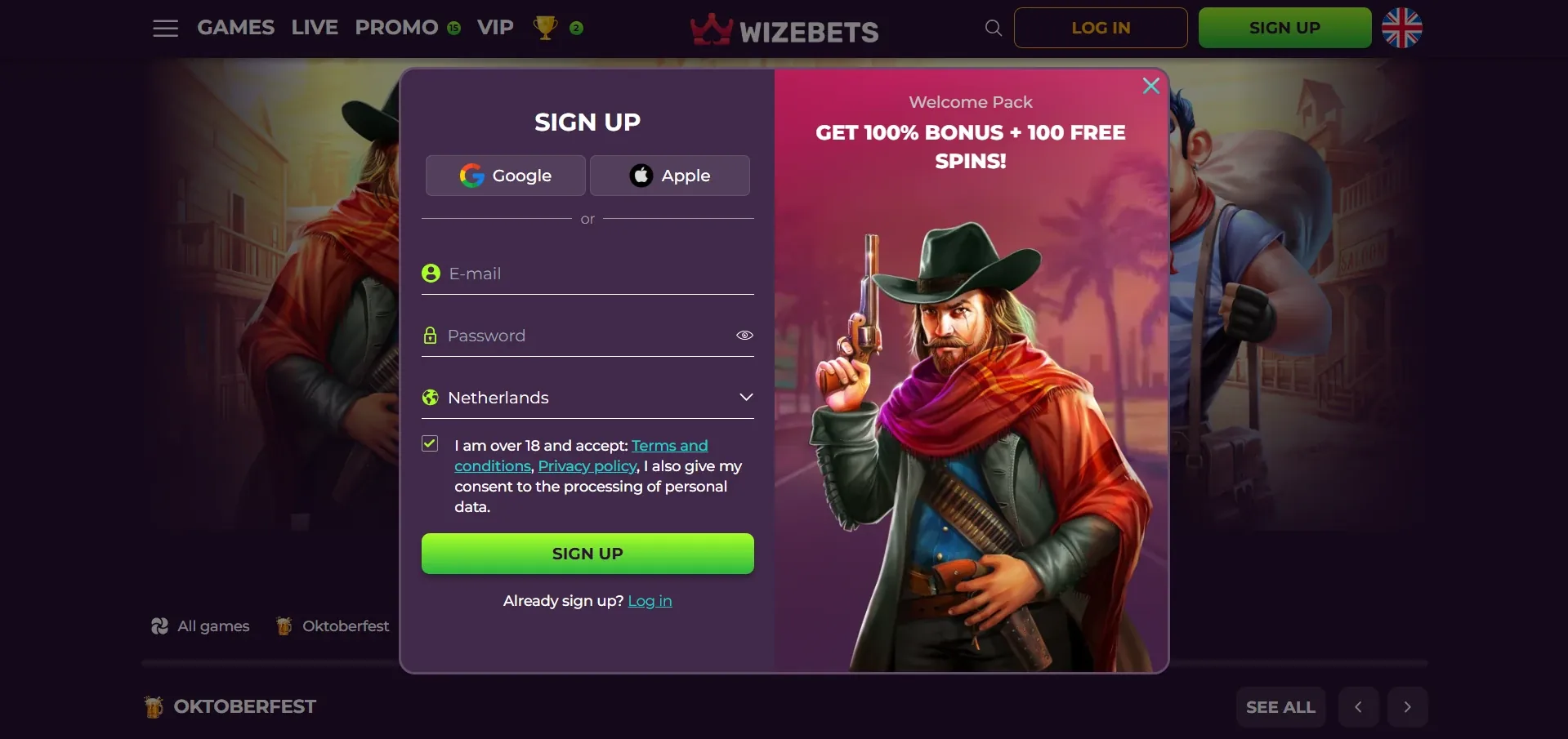 Wizebets casino registreren